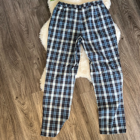 Blue & White Plaid Pants - Picture 5 of 5